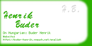 henrik buder business card